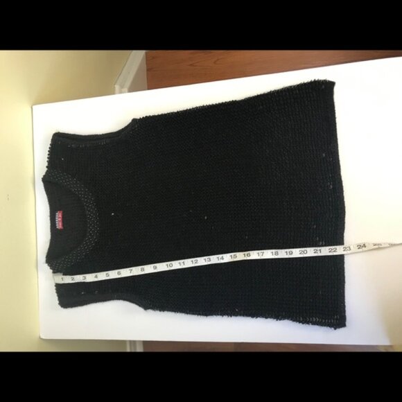 Mac & Jac Vintage Y2K Sequins Sweater Beads Shiny Sequins Top Metallic Black M - Picture 7 of 10